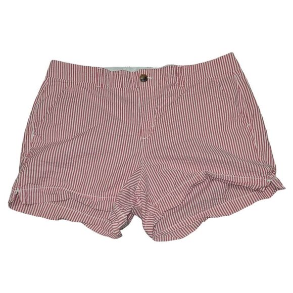 Old Navy Red Pinstripe Mid Rise Everyday Shorts - Picture 1 of 8